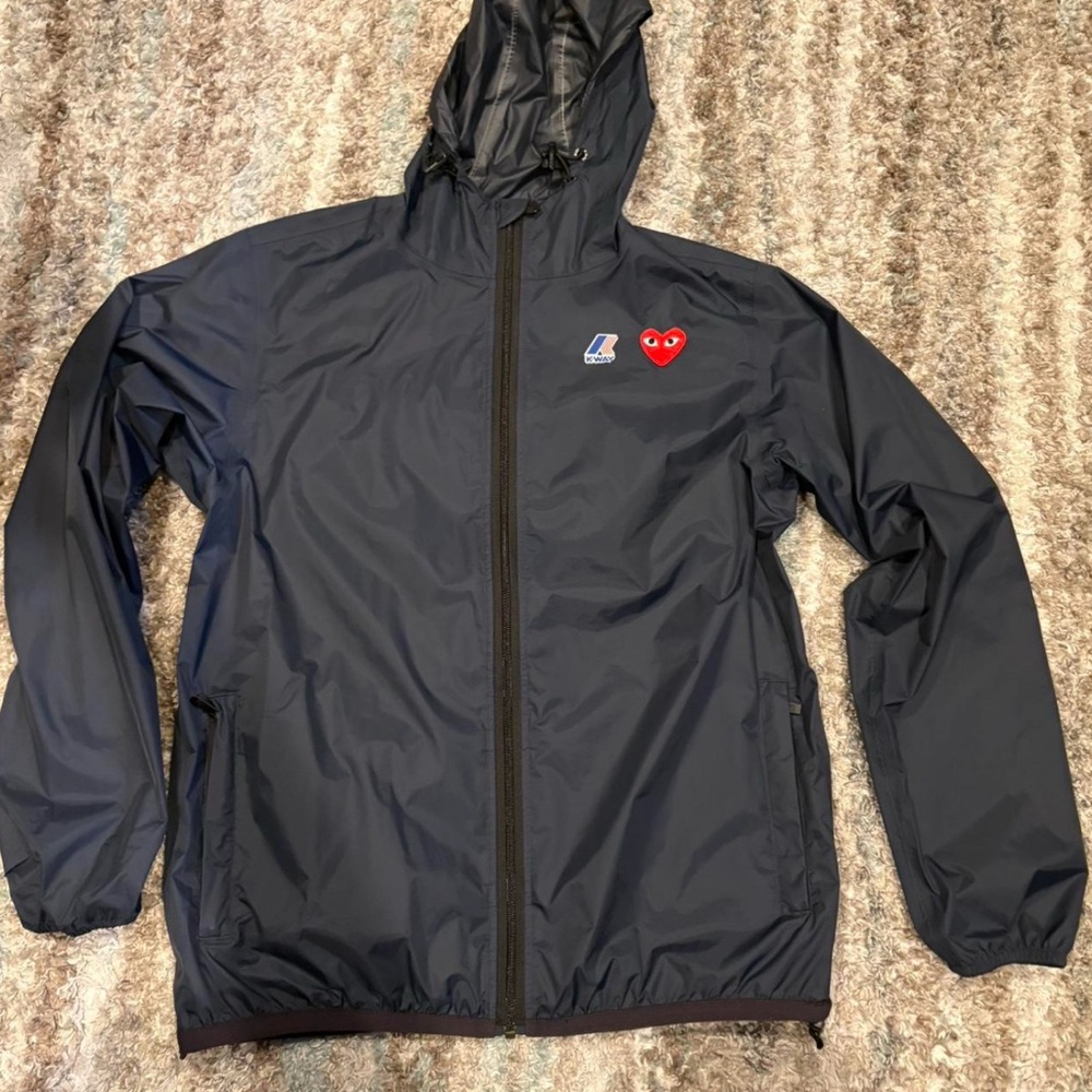 Comme des Garcons PLAY Navy Jacket with Red Heart